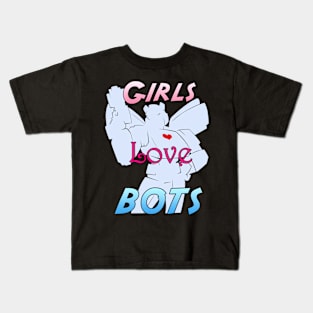 Girls Love Bots V1 Kids T-Shirt